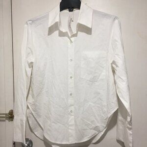 BEIGE BOTANY CLASSIC WHITE BLOUSES SIZE SM